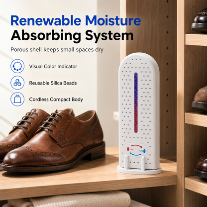 🚪 Stop Musty Odors & Damp Clothes! 💧 Mini USB Reusable Dehumidifier — Cordless, Renewable, Fits Anywhere! 🌿 Fresher Wardrobes, Guaranteed! ✨