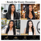 Long Straight Middle Part Synthetic Wig