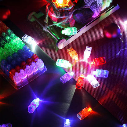 👻🎃 Kids Halloween LED Finger Lights – One-Touch Glow, Elastic Strap, Safe & Fun for Ages 3+! ✨