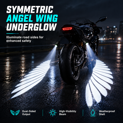🏍️ LIMITED-TIME 50% OFF! ✨ Motorcycle LED Angel Wings Ground Projection Lights – Bright Projection, Safe Ride, Eye-Catching ✨