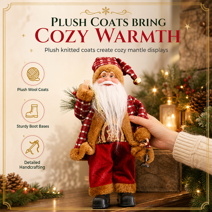 📢📢 50% OFF🎅 Decorative Santa Claus Doll – Cozy Knit Details & Plush Trim for Festive Home Décor