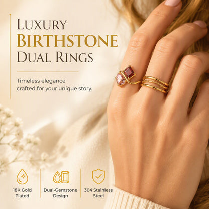 Women's Colorful 12 Birthstone Ring