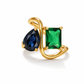 Women's Colorful 12 Birthstone Ring
