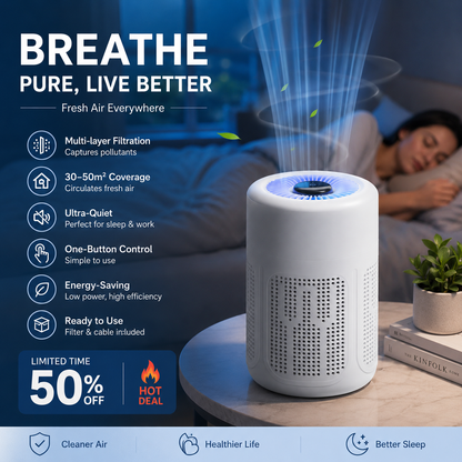 ✨Quiet Dust-Removing Air Purifier – Bring fresh air into your home