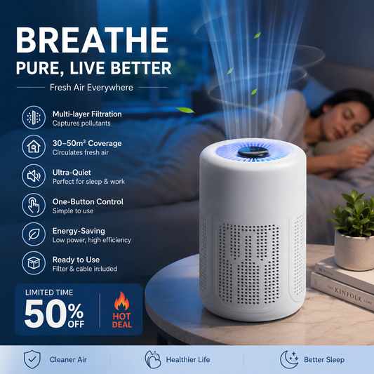 ✨Quiet Dust-Removing Air Purifier – Bring fresh air into your home