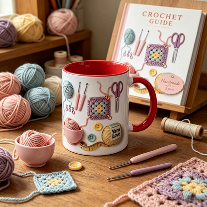 🏆Flash Sale⚡ 50K+ SOLD! Almost Gone💥🧶Yarn Love Knitting Mug for Crocheters 🎁