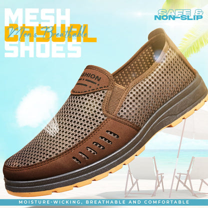 Casual Slip-on Mesh Upper Loafers For Men