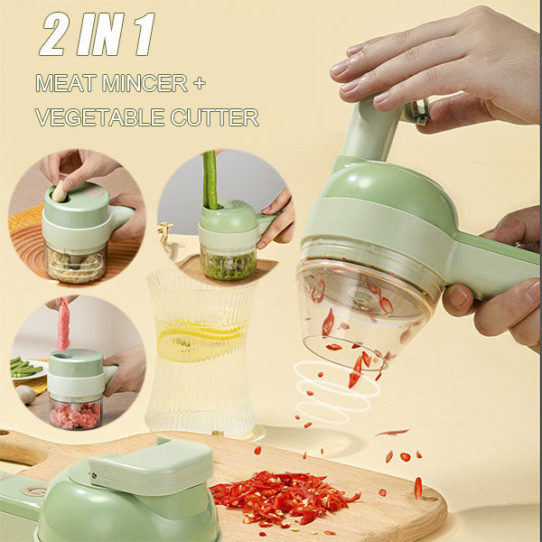 4 In 1 Handheld Electric Vegetable Cutter Set-2