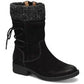 Women's winter low barrel orthotic bow support wool warm boots