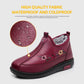 Leather Fur Moccasins Women Loafers for Elderly Female Soft Warm