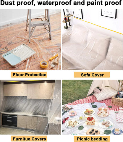 5ft x 60ft Waterproof Dust-Proof Covering Masking Film (BUY 2 GET 1 FREE)