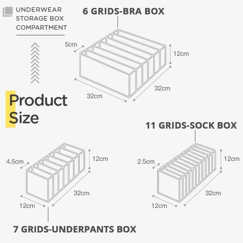 Underwear Storage Box Compartment-8