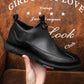BLACK ZIP CASUAL LEATHER SHOES FOR MEN