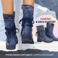Women's winter low barrel orthotic bow support wool warm boots