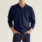 Men's Fashion Casual Loose Lapel Long Sleeve Polo Shirt-6