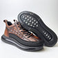 Men's Crocodile Print Height Lifting Non-Slip Casual Sneakers
