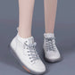 Trendy Leather Soft Sole High Top Shoes for Women